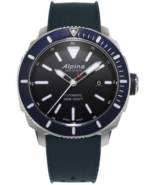 Alpina Seastrong Diver 300 Blue Bezel and Blue Strap (ref. AL-525LBN4V6) The New Horological Smartwatch